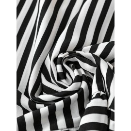 Plus Size Stripe Print Tank Dress - Relaxed Fit, Sleeveless Design for Warm Weather, Perfect for Spring and Summer - Designed for Women with Curves, Confident Fit, Everyday Wear Plus Size Stripe Print Tank Dress - Relaxed Fit, Sleeveless Design for Warm Weather, Perfect for Spring and Summer - Designed for Women with Curves, Confident Fit, Everyday Wear