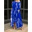 Plus Size Tie Dye Loose Dress, Elegant Half Sleeve Split Dress For Spring & Summer, Women's Plus Size Clothing