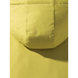 Plus Size Women'S Hooded Fleece Jacket, Casual Style, Non-Stretch Solid Color, Long Sleeve, Regular Length, with Pockets, Woven Fabric Outerwear with Polyester Lining for Winter Plus Size Women'S Hooded Fleece Jacket, Casual Style, Non-Stretch Solid Color, Long Sleeve, Regular Length, with Pockets, Woven Fabric Outerwear with Polyester Lining for Winter