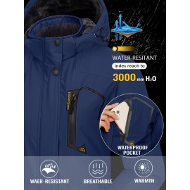 Large-size Women's Waterproof Soft-shell Ski Jacket with Fleece Lining, Hooded, Multiple Pockets, Warm, Comfortable, Bright Colors, Plus-size Coat for Outdoor Sports, Snowsports, Snowboarding, Hiking, Mountaineering, Camping, Daily Casual Work Large-size Women's Waterproof Soft-shell Ski Jacket with Fleece Lining, Hooded, Multiple Pockets, Warm, Comfortable, Bright Colors, Plus-size Coat for Outdoor Sports, Snowsports, Snowboarding, Hiking, Mountaineering, Camping, Daily Casual Work