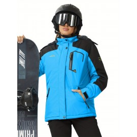 Large-size Women's Waterproof Soft-shell Ski Jacket with Fleece Lining, Hooded, Multiple Pockets, Warm, Comfortable, Bright Colors, Plus-size Coat for Outdoor Sports, Snowsports, Snowboarding, Hiking, Mountaineering, Camping, Daily Casual Work Large-size Women's Waterproof Soft-shell Ski Jacket with Fleece Lining, Hooded, Multiple Pockets, Warm, Comfortable, Bright Colors, Plus-size Coat for Outdoor Sports, Snowsports, Snowboarding, Hiking, Mountaineering, Camping, Daily Casual Work
