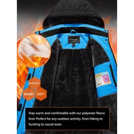 Large-size Women's Waterproof Soft-shell Ski Jacket with Fleece Lining, Hooded, Multiple Pockets, Warm, Comfortable, Bright Colors, Plus-size Coat for Outdoor Sports, Snowsports, Snowboarding, Hiking, Mountaineering, Camping, Daily Casual Work Large-size Women's Waterproof Soft-shell Ski Jacket with Fleece Lining, Hooded, Multiple Pockets, Warm, Comfortable, Bright Colors, Plus-size Coat for Outdoor Sports, Snowsports, Snowboarding, Hiking, Mountaineering, Camping, Daily Casual Work