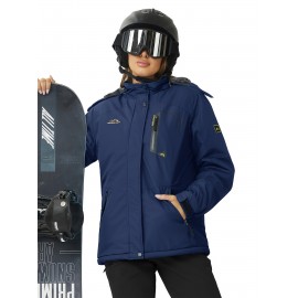 Large-size Women's Waterproof Soft-shell Ski Jacket with Fleece Lining, Hooded, Multiple Pockets, Warm, Comfortable, Bright Colors, Plus-size Coat for Outdoor Sports, Snowsports, Snowboarding, Hiking, Mountaineering, Camping, Daily Casual Work Large-size Women's Waterproof Soft-shell Ski Jacket with Fleece Lining, Hooded, Multiple Pockets, Warm, Comfortable, Bright Colors, Plus-size Coat for Outdoor Sports, Snowsports, Snowboarding, Hiking, Mountaineering, Camping, Daily Casual Work