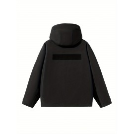 Women's Plus Size 3-in-1 Hooded Windbreaker - Fall/Winter Fashion Jacket with Pockets, Polyester, Long Sleeve, Zip-Up, H-Style Women's Plus Size 3-in-1 Hooded Windbreaker - Fall/Winter Fashion Jacket with Pockets, Polyester, Long Sleeve, Zip-Up, H-Style