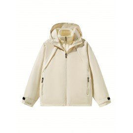 Women's Plus Size 3-in-1 Hooded Windbreaker - Fall/Winter Fashion Jacket with Pockets, Polyester, Long Sleeve, Zip-Up, H-Style Women's Plus Size 3-in-1 Hooded Windbreaker - Fall/Winter Fashion Jacket with Pockets, Polyester, Long Sleeve, Zip-Up, H-Style