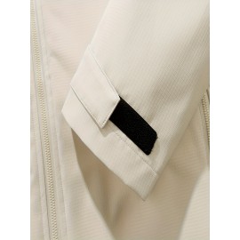 Women's Plus Size 3-in-1 Hooded Windbreaker - Fall/Winter Fashion Jacket with Pockets, Polyester, Long Sleeve, Zip-Up, H-Style Women's Plus Size 3-in-1 Hooded Windbreaker - Fall/Winter Fashion Jacket with Pockets, Polyester, Long Sleeve, Zip-Up, H-Style