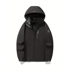 Women's Plus Size Outdoor Sports 3-in-1 Jacket - Hooded Color Block Waterproof Coat For Fall & Winter Women's Plus Size Outdoor Sports 3-in-1 Jacket - Hooded Color Block Waterproof Coat For Fall & Winter