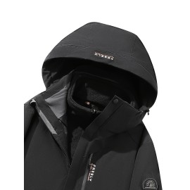 Women's Plus Size Outdoor Sports 3-in-1 Jacket - Hooded Color Block Waterproof Coat For Fall & Winter Women's Plus Size Outdoor Sports 3-in-1 Jacket - Hooded Color Block Waterproof Coat For Fall & Winter