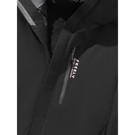 Women's Plus Size Outdoor Sports 3-in-1 Jacket - Hooded Color Block Waterproof Coat For Fall & Winter Women's Plus Size Outdoor Sports 3-in-1 Jacket - Hooded Color Block Waterproof Coat For Fall & Winter