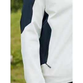 Women's Plus Size Outdoor Sports 3-in-1 Jacket - Hooded Color Block Waterproof Coat For Fall & Winter Women's Plus Size Outdoor Sports 3-in-1 Jacket - Hooded Color Block Waterproof Coat For Fall & Winter