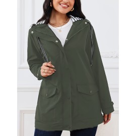 Large Size Women's Windbreaker Jacket, Suitable For Autumn And Winter, Comfortable And Fashionable, Outdoor Sports And Daily Wear Large Size Women's Windbreaker Jacket, Suitable For Autumn And Winter, Comfortable And Fashionable, Outdoor Sports And Daily Wear