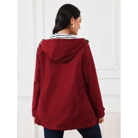 Large Size Women's Windbreaker Jacket, Suitable For Autumn And Winter, Comfortable And Fashionable, Outdoor Sports And Daily Wear Large Size Women's Windbreaker Jacket, Suitable For Autumn And Winter, Comfortable And Fashionable, Outdoor Sports And Daily Wear