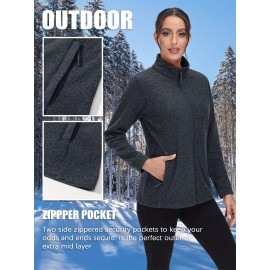 Women's Plus Size Fleece Jacket Full Zip Stand Collar Casual Jacket Autumn And Winter Warm Coat Lightweight Soft Comfort Jacket 2 Zipper Pockets Daily Travel Wear Commute Office To School Home Outdoor Recreation Activities Large Size Fleece Jacket Women's Plus Size Fleece Jacket Full Zip Stand Collar Casual Jacket Autumn And Winter Warm Coat Lightweight Soft Comfort Jacket 2 Zipper Pockets Daily Travel Wear Commute Office To School Home Outdoor Recreation Activities Large Size Fleece Jacket