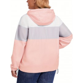 Plus Size Raincoat, Women Water Resistant Rain Jacket, Packable, Outdoor Hooded Windbreaker For Women Plus Size Raincoat, Women Water Resistant Rain Jacket, Packable, Outdoor Hooded Windbreaker For Women