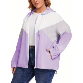 Plus Size Raincoat, Women Water Resistant Rain Jacket, Packable, Outdoor Hooded Windbreaker For Women Plus Size Raincoat, Women Water Resistant Rain Jacket, Packable, Outdoor Hooded Windbreaker For Women
