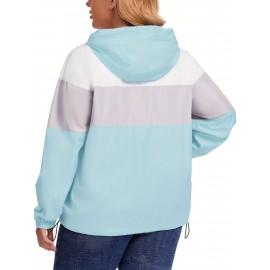 Plus Size Raincoat, Women Water Resistant Rain Jacket, Packable, Outdoor Hooded Windbreaker For Women Plus Size Raincoat, Women Water Resistant Rain Jacket, Packable, Outdoor Hooded Windbreaker For Women