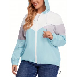 Plus Size Raincoat, Women Water Resistant Rain Jacket, Packable, Outdoor Hooded Windbreaker For Women Plus Size Raincoat, Women Water Resistant Rain Jacket, Packable, Outdoor Hooded Windbreaker For Women