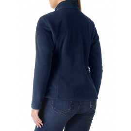 Women's Outdoor Sports Plush Jacket, Plus Size Solid Color Zipper Warm Soft Long Sleeve Lightweight Fleece Jacket Women's Outdoor Sports Plush Jacket, Plus Size Solid Color Zipper Warm Soft Long Sleeve Lightweight Fleece Jacket