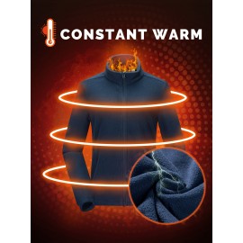 Women's Outdoor Sports Plush Jacket, Plus Size Solid Color Zipper Warm Soft Long Sleeve Lightweight Fleece Jacket Women's Outdoor Sports Plush Jacket, Plus Size Solid Color Zipper Warm Soft Long Sleeve Lightweight Fleece Jacket