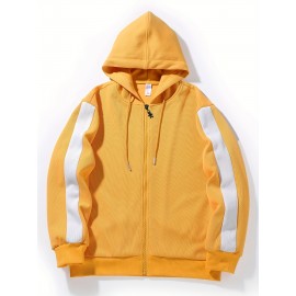 Chic Plus Size Women's Hooded Jacket - Color Block, Zip-Up Outdoor Coat With Drawstring & Pockets For Fall/Winter Chic Plus Size Women's Hooded Jacket - Color Block, Zip-Up Outdoor Coat With Drawstring & Pockets For Fall/Winter