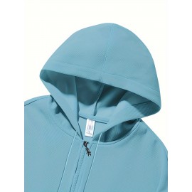 Chic Plus Size Women's Hooded Jacket - Color Block, Zip-Up Outdoor Coat With Drawstring & Pockets For Fall/Winter Chic Plus Size Women's Hooded Jacket - Color Block, Zip-Up Outdoor Coat With Drawstring & Pockets For Fall/Winter