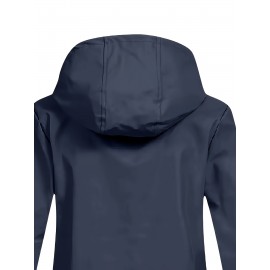 Plus Size Plush Lined Hooded Coat, Warm Long Sleeve Zipper Coat for Winter, Casual Women's Clothing Plus Size Plush Lined Hooded Coat, Warm Long Sleeve Zipper Coat for Winter, Casual Women's Clothing