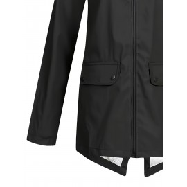 Plus Size Plush Lined Hooded Coat, Warm Long Sleeve Zipper Coat for Winter, Casual Women's Clothing Plus Size Plush Lined Hooded Coat, Warm Long Sleeve Zipper Coat for Winter, Casual Women's Clothing