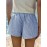 Striped Button Decor Shorts, Casual Beach Vacation Elastic Waist Shorts For Summer & Spring, Women's Clothing