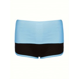 Color Block High Waist Shorts, Casual Slim Shorts For Summer, Women's Clothing Color Block High Waist Shorts, Casual Slim Shorts For Summer, Women's Clothing