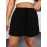 Solid Color Drawstring Shorts, Vacation Loose Shorts For Spring & Summer, Women's Clothing