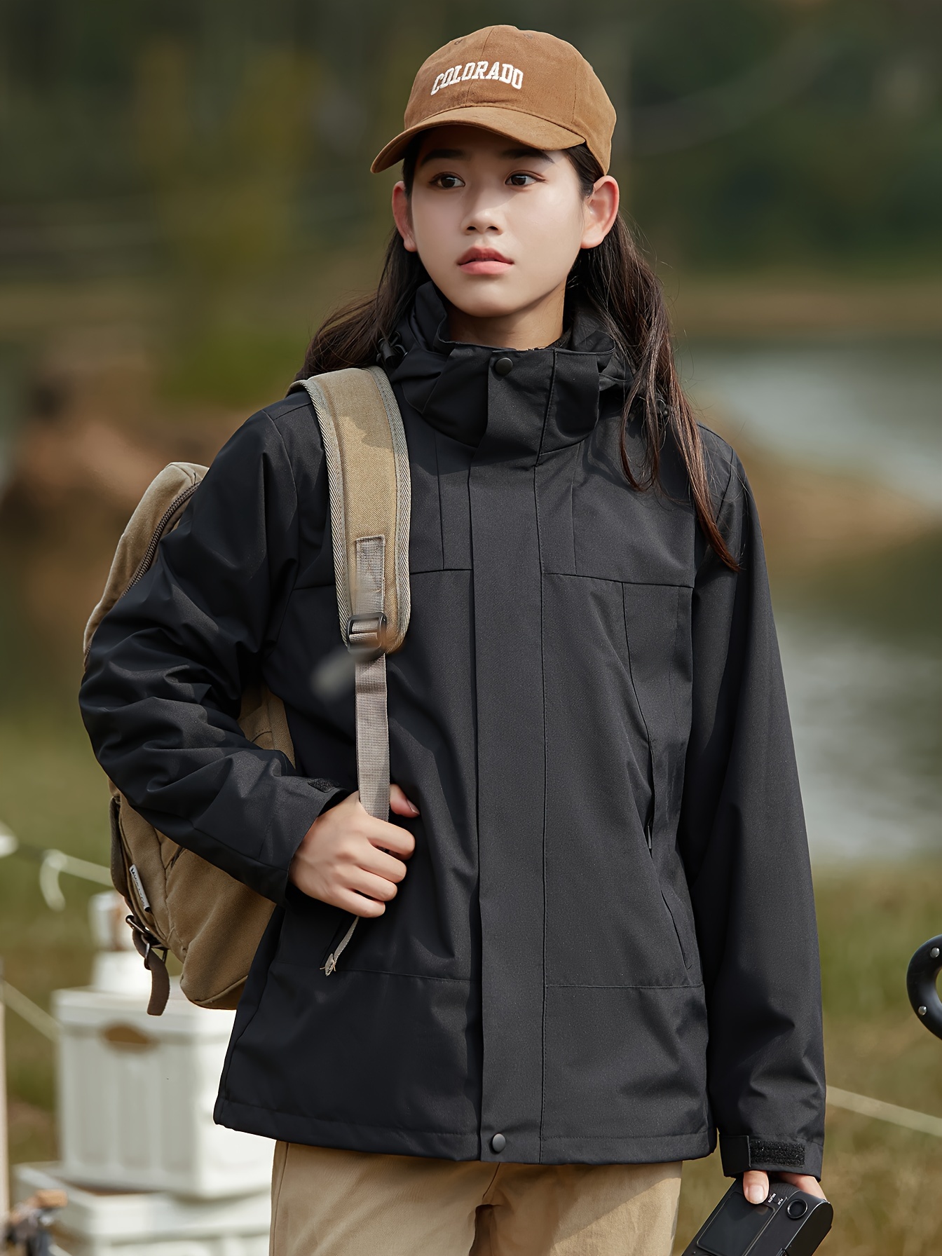 womens 3 in 1 winter outdoor jacket set waterproof   warm with detachable fleece liner hooded for hiking travel details 1