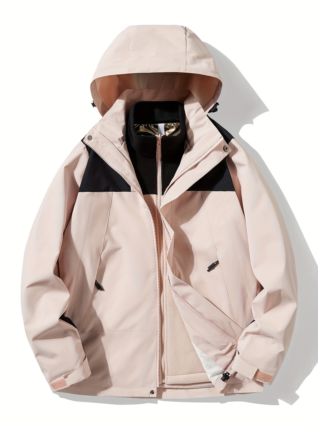 womens 3 in 1 winter outdoor jacket set waterproof   warm with detachable fleece liner hooded for hiking travel details 11