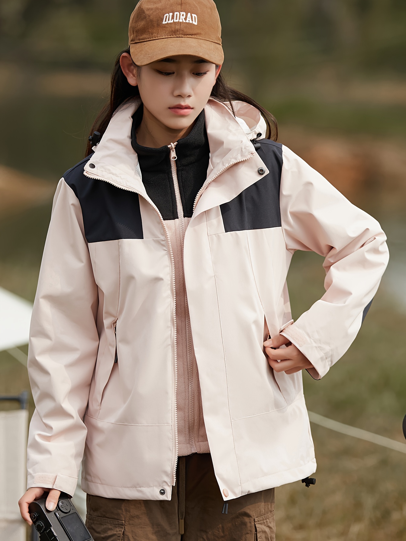 womens 3 in 1 winter outdoor jacket set waterproof   warm with detachable fleece liner hooded for hiking travel details 13